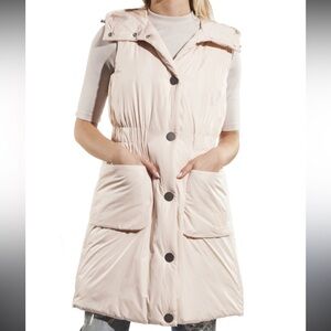 A/X Armani Exchange Cream Hooded Puffer Vest